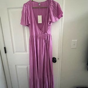 A New Day orchid maxi wrap dress, size M, NWT